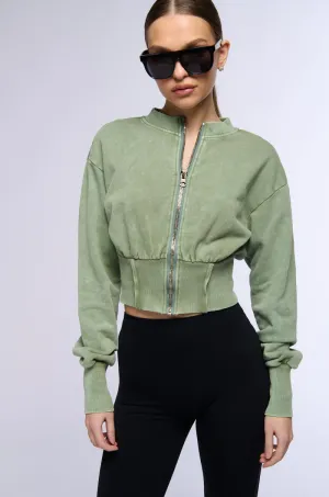 MINERAL WASH CORSET DETAIL SWEATSHIRT camping suitable Premium Quality