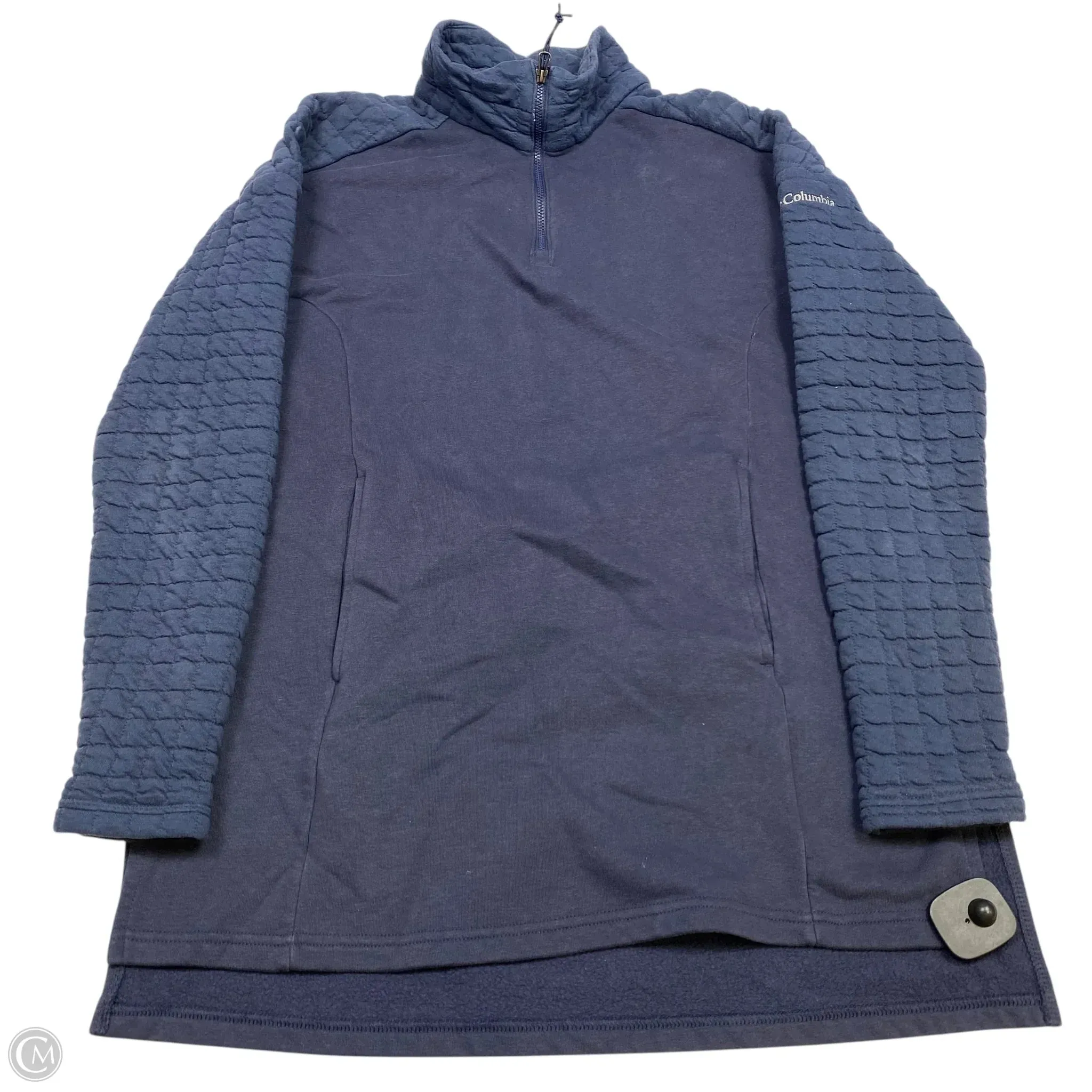 Outdoor Gear Insulated Jacket Athletic Sweatshirt Collar By Columbia In Blue, Size: S