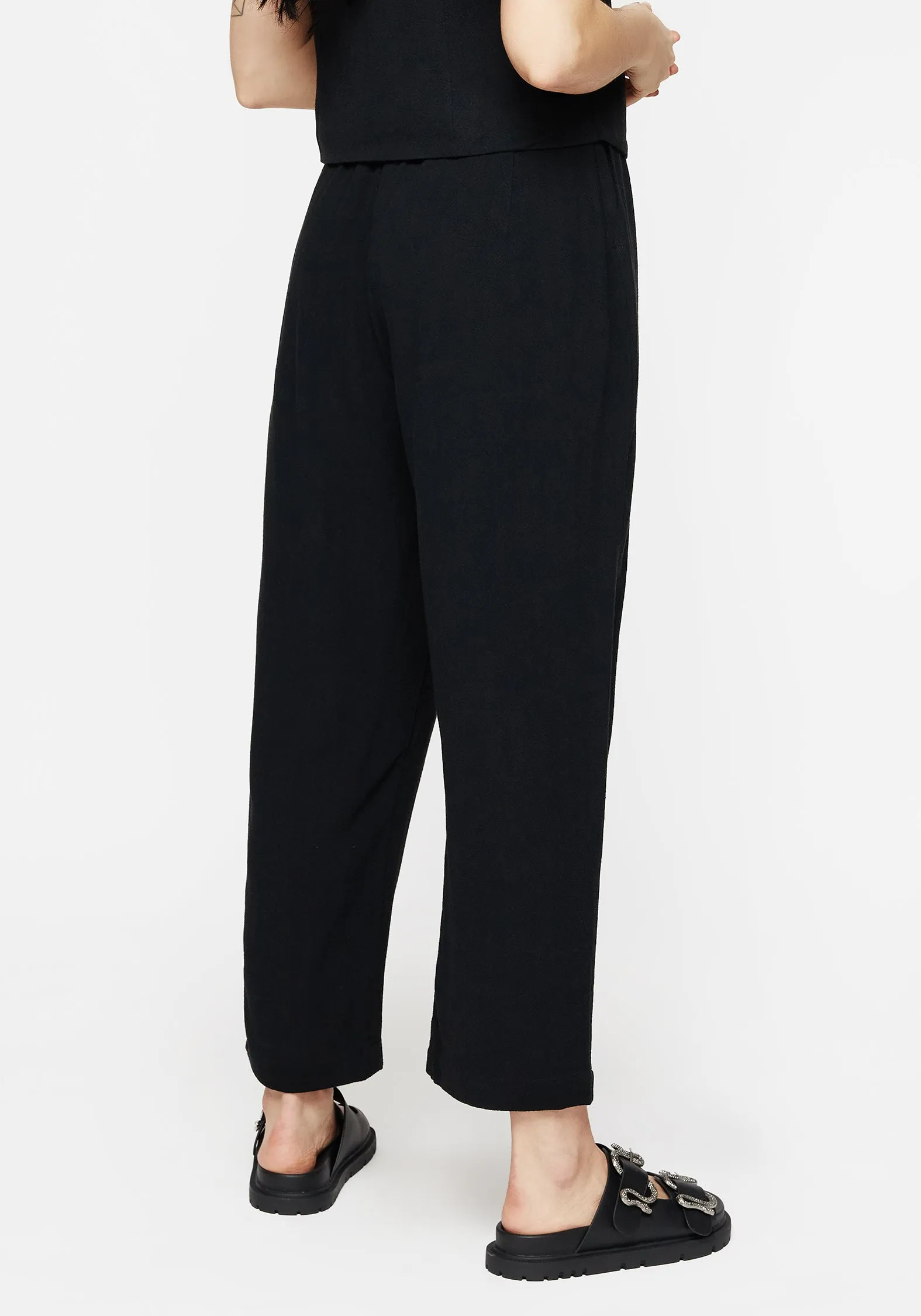 Aya Embroidered Linen Blend Balloon Pants Chic Style