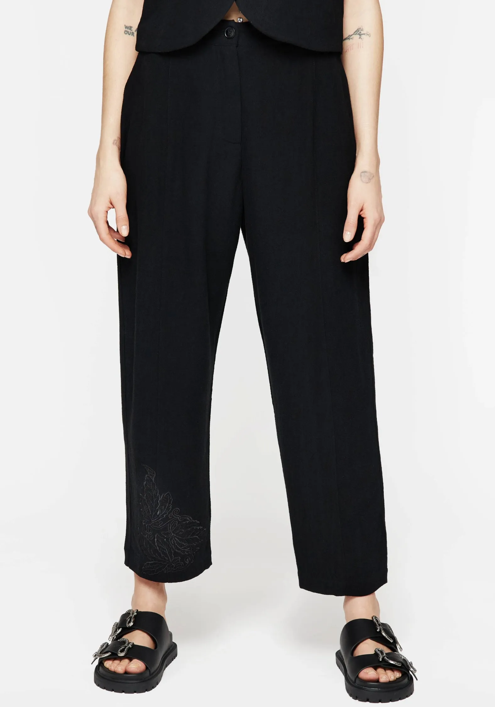 Smart Fit Aya Embroidered Linen Blend Balloon Pants