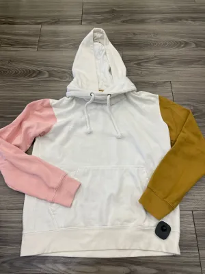 Flight Fit Strong Edge Cream & Orange Sweatshirt Hoodie Clothes Mentor, Size S