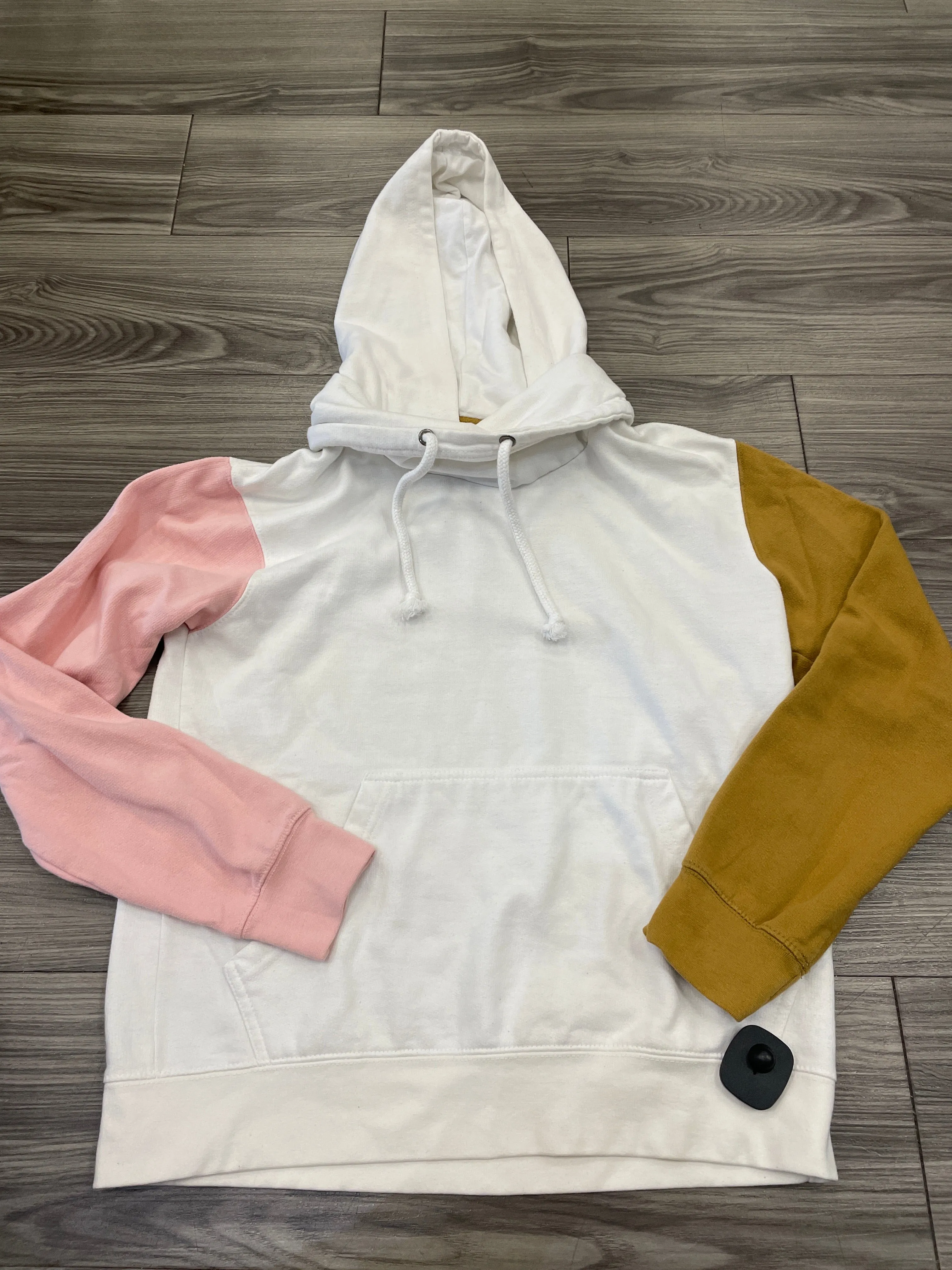Flight Fit Strong Edge Cream & Orange Sweatshirt Hoodie Clothes Mentor, Size S