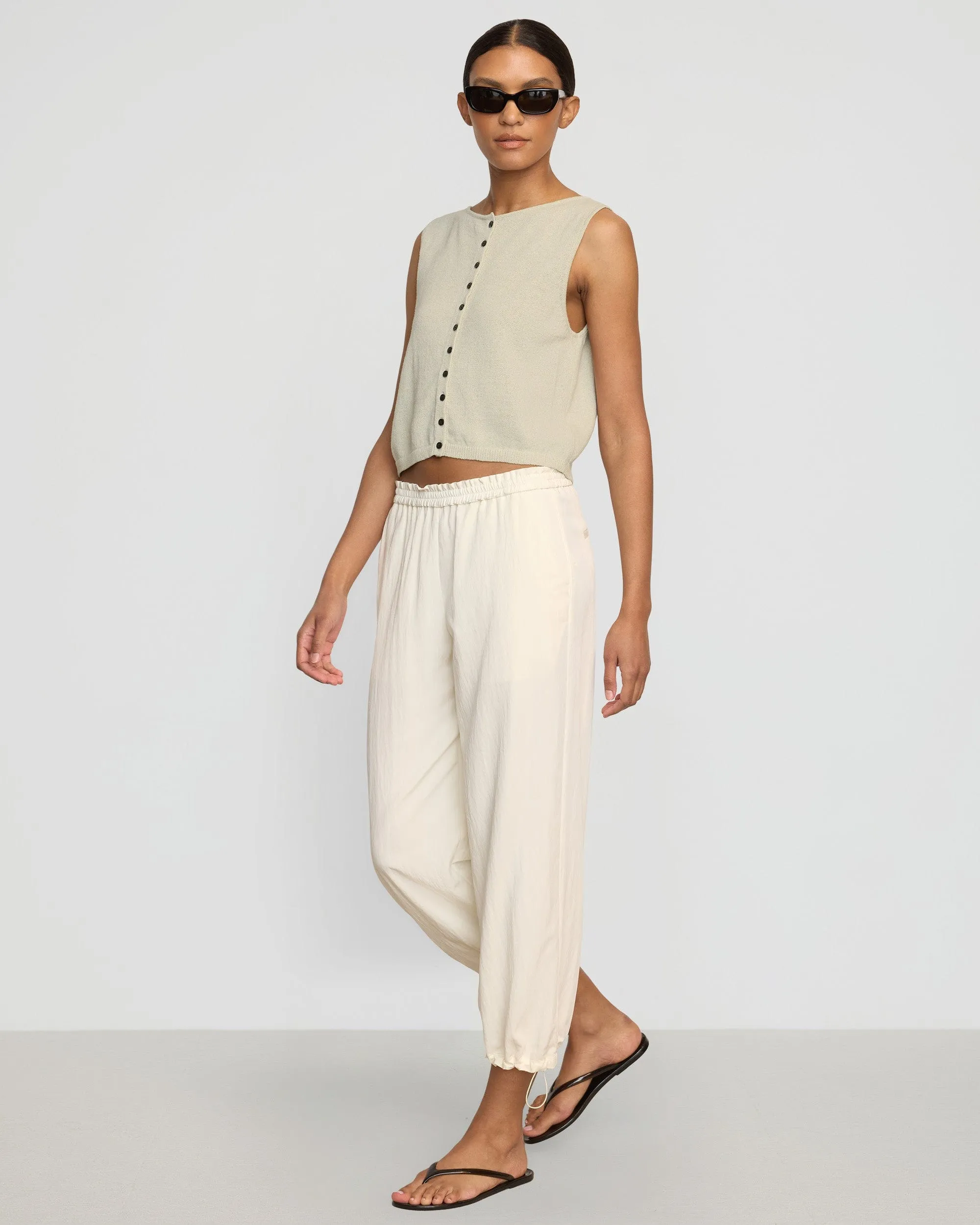 Rio Drawstring Stretch-Waist Pant Fashion-Forward