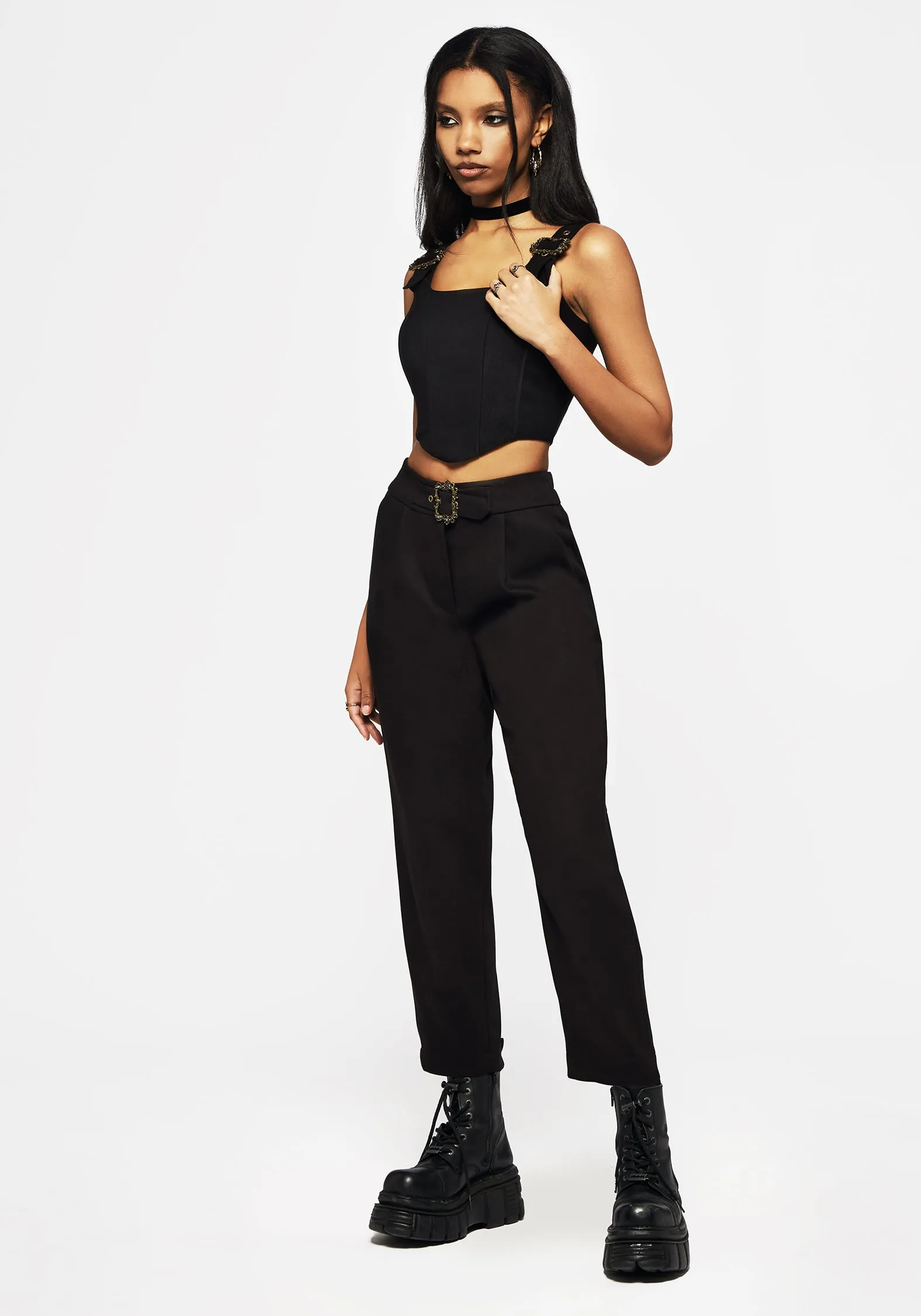No Irritation Seams StaticResistantMaterial Elder Tapered High Waist Trouser