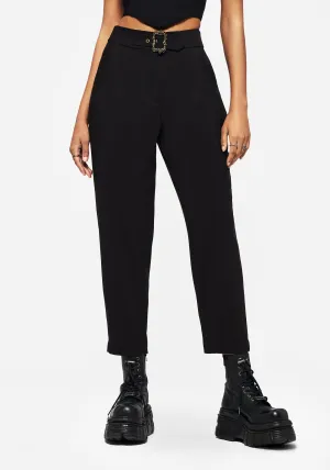 Seamless construction Minimal Look Elder Tapered High Waist Trouser