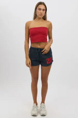 Quick Access Pockets Cool Comfort Blue Track Shorts Low Rise