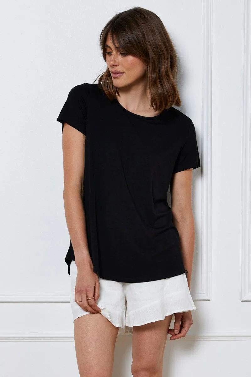 AntiBacterialTreatment Black T-Shirt Short Sleeve