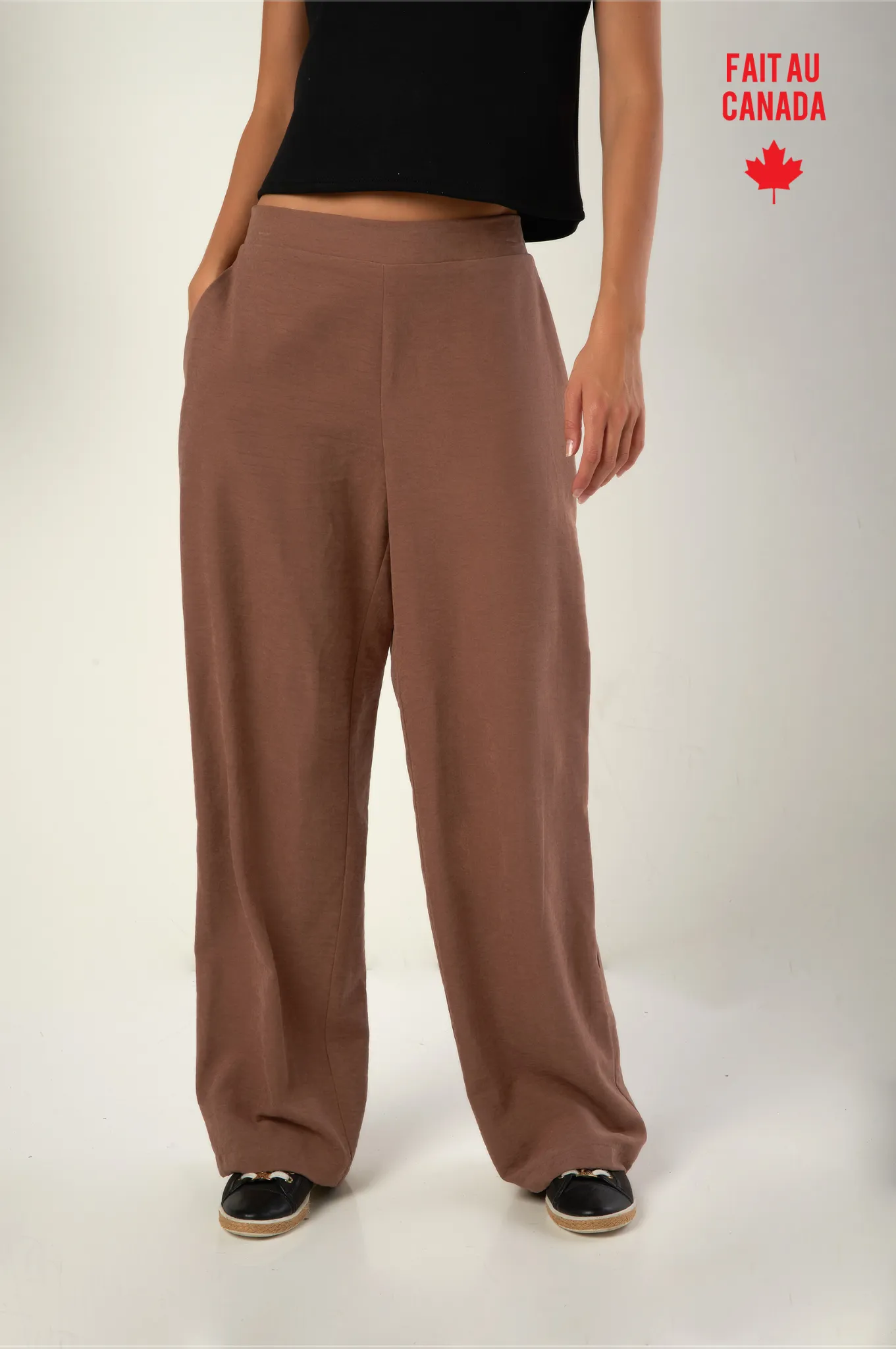 Wrinklefree ThermalInsulation Pantalon propre avec taille ??lastique - DIELLA - (R-A14)