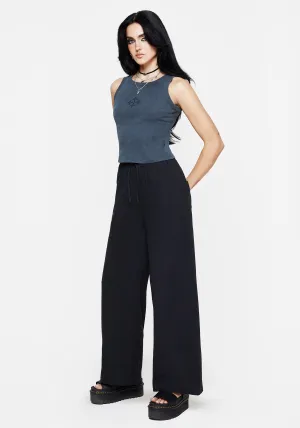 All Time Use Stretchable Design Rian Seersucker Straight Leg Trousers