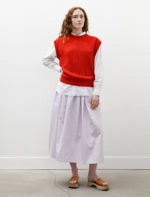 Maxi Skirt Mauve with White Stripes Transitional Wear