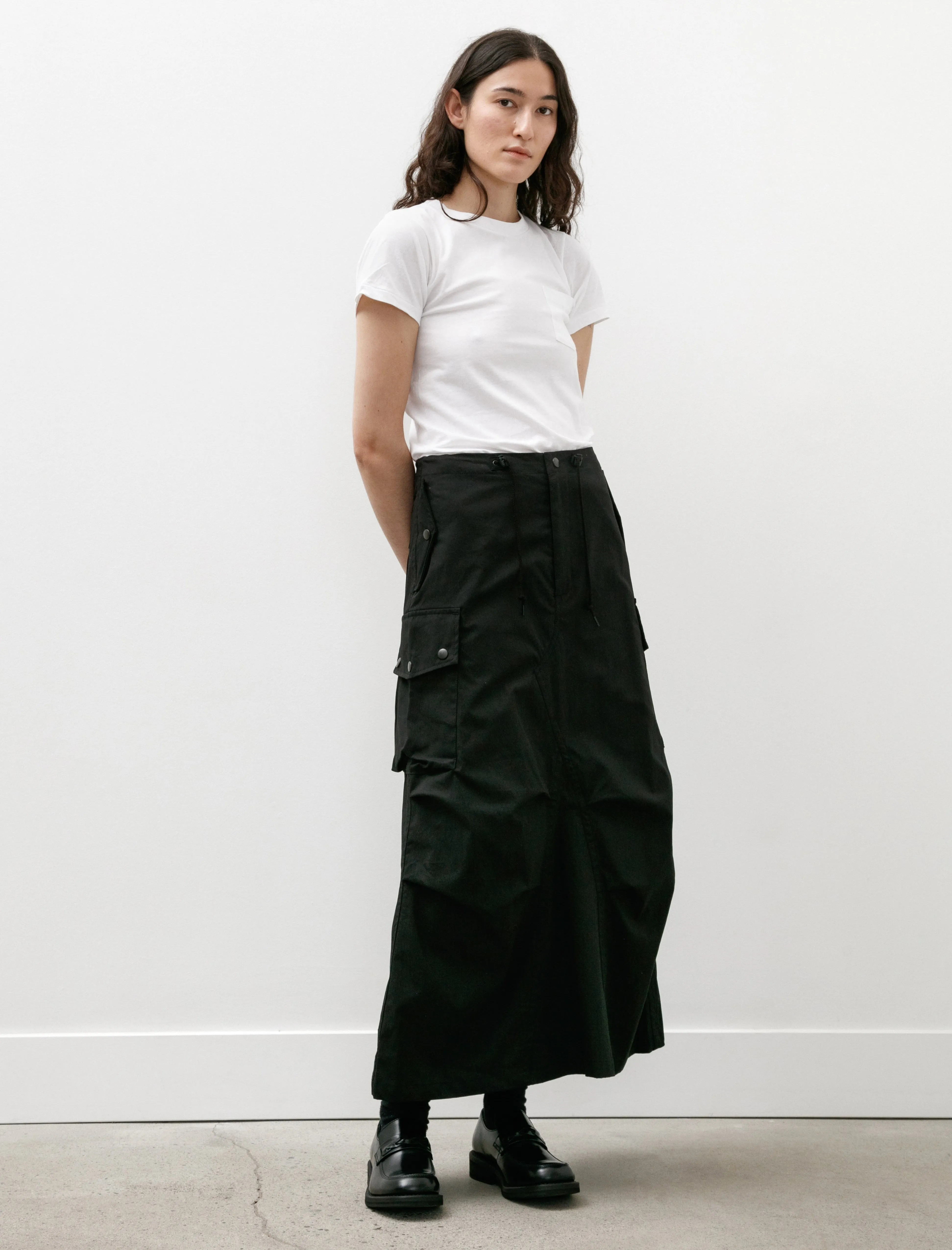 Minimalist Style Field Skirt Black C/N Oxford