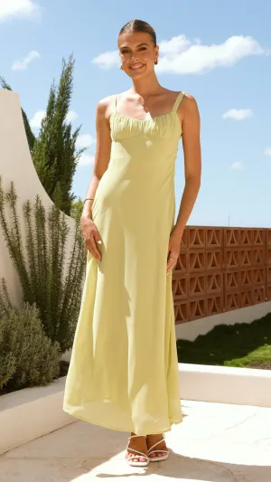 Margo Midi Dress - Lime Plaza Walk