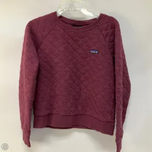 Athletic Sweatshirt Crewneck By Patagonia In Maroon, Size: M Ventilated Back Panels