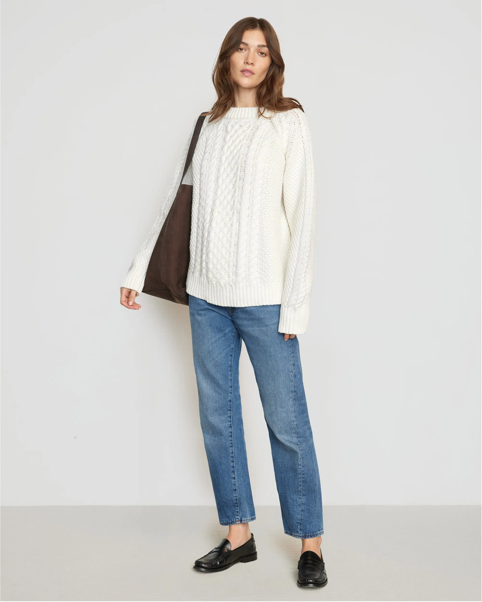 Brady Chunky Cable Knit Sweater Knit Wearable