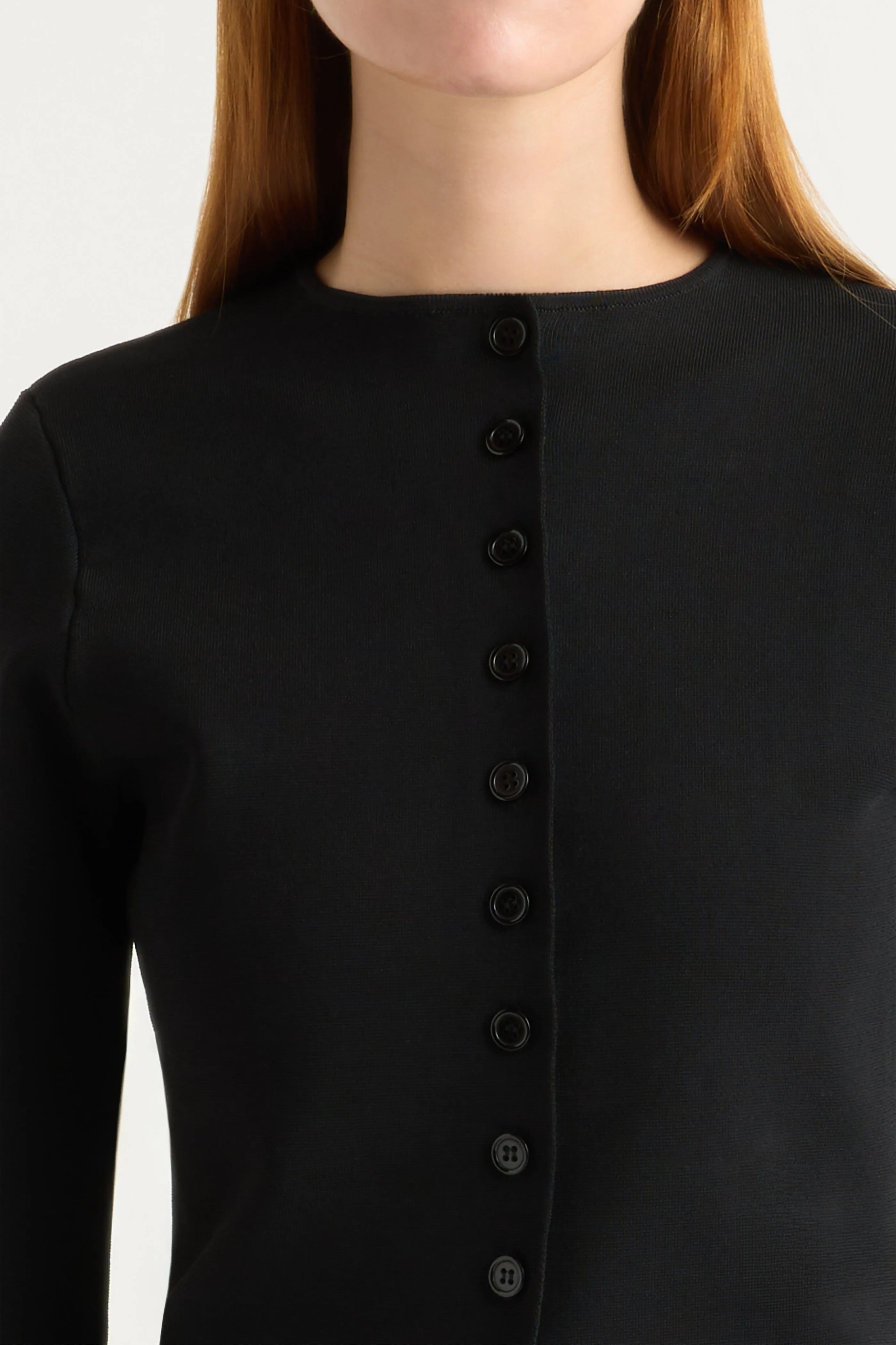 Casual Style Comfy Look Charla Button Crew-Neck Sweater
