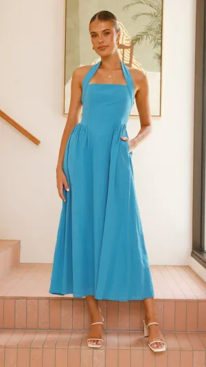 Nordic Fresh This dress is designed to provide both comfort and style making it the perfect choice for any occasion Caden Maxi Dress - Cobalt Blue