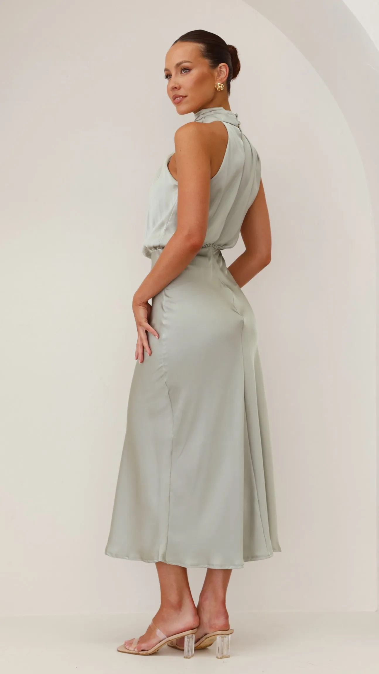 Esther Maxi Dress - Olive Batiste Soft