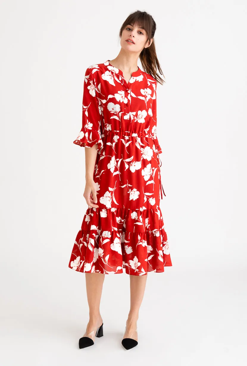 Ethical Mode Celina Dress - Red Floral