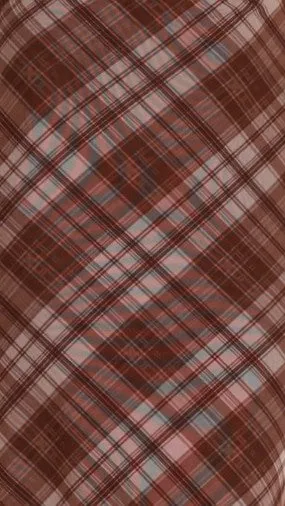 Orchard Walk Harena Off Shoulder Maxi Dress - Brown Plaid Print