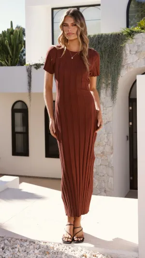 Mari Maxi Dress - Chocolate Air Glow