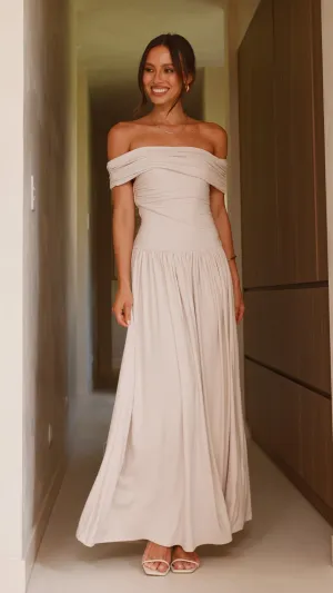 Fog Veil Manalla Maxi Dress - Stone