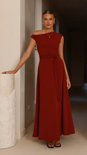 Gemma Maxi Dress - Burgundy Story Wear