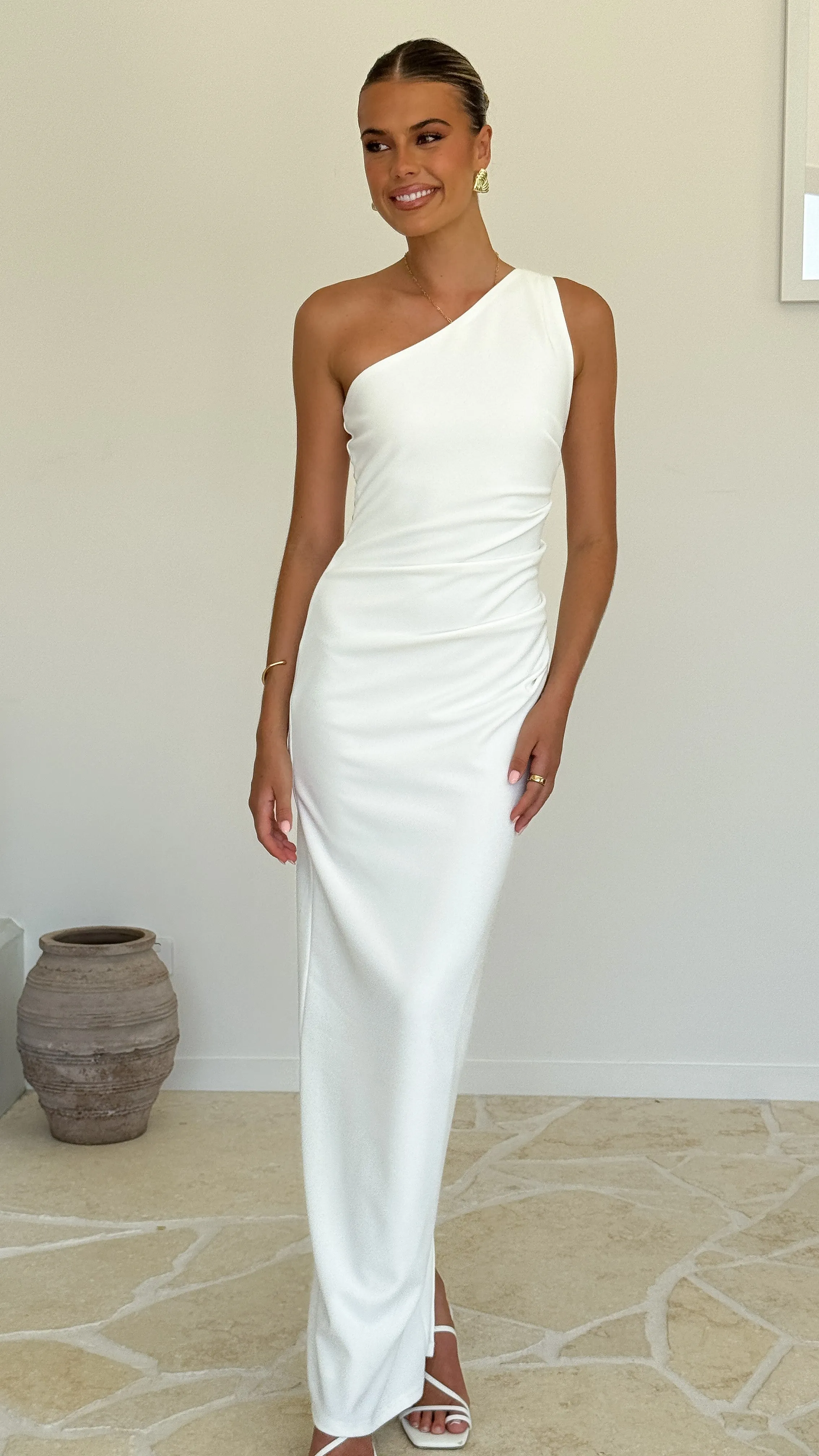 Cataleya Maxi Dress - White Ruby Shine