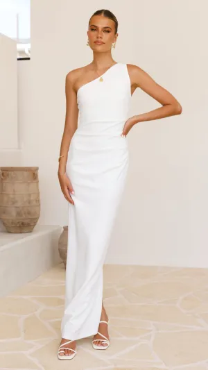 Metro View Long Sleeve Cataleya Maxi Dress - White