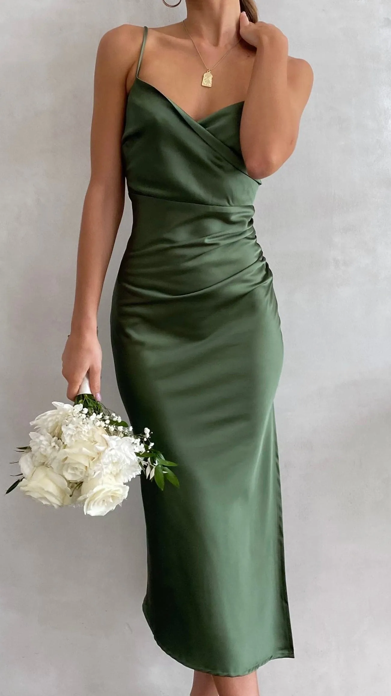 Picnic Shade Monte Midi Dress - Olive
