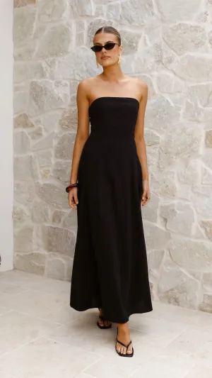 The simple yet refined design of this dress makes it easy to pair with different accessories Pine Grove Astrid Strapless Maxi Dress - Black