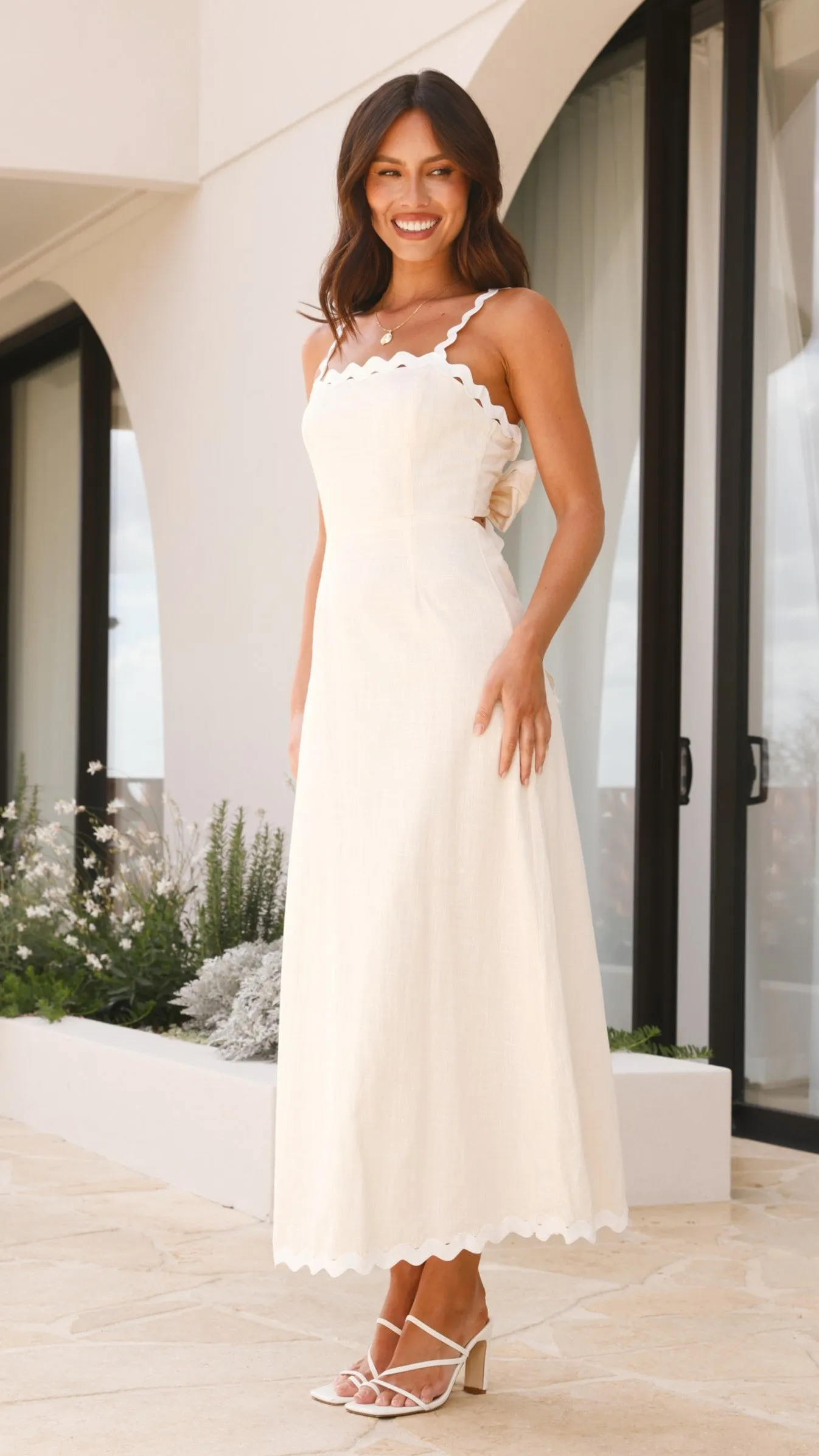 Fiora Maxi Dress - Oat Tulle Flow