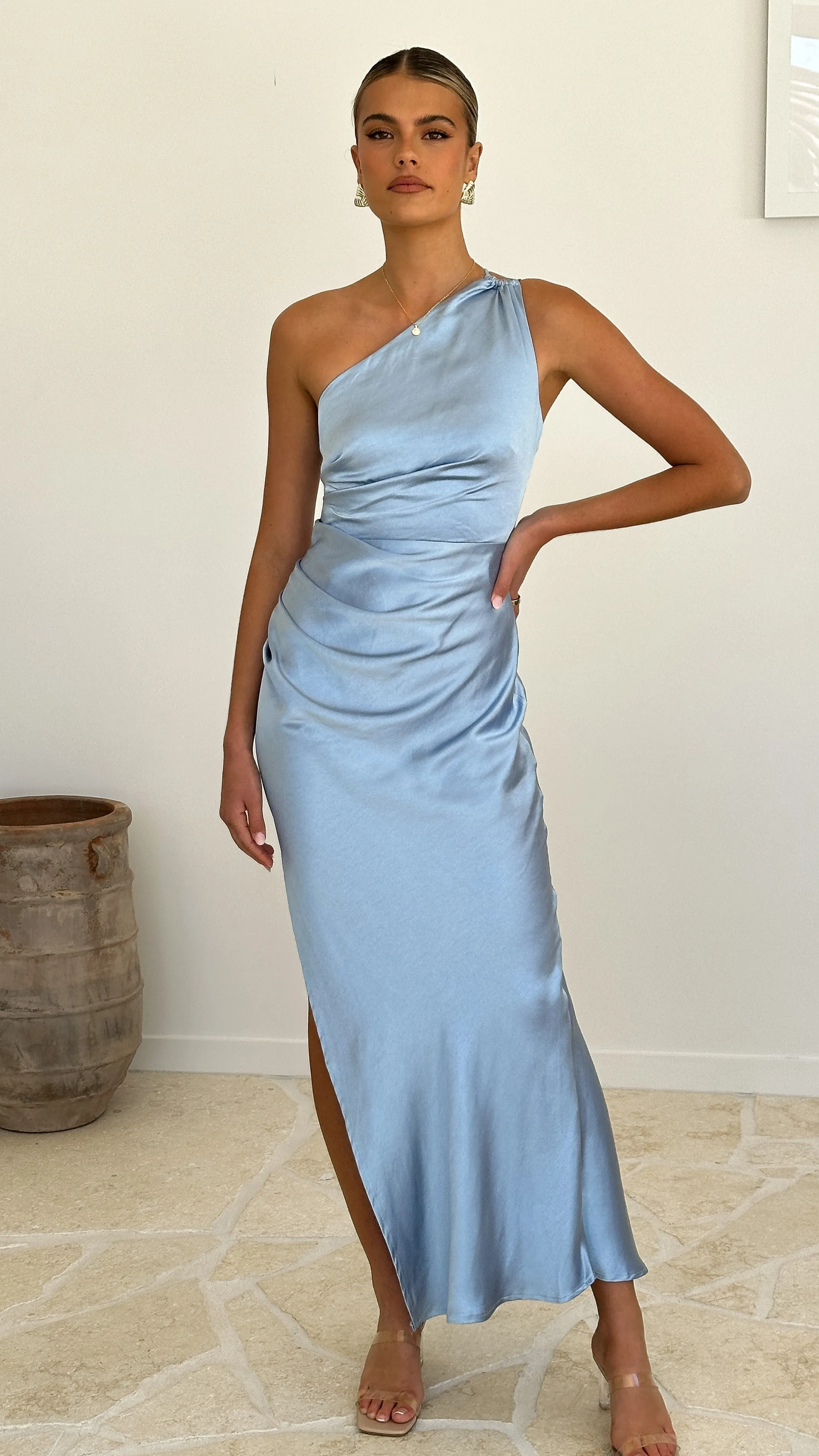 Jenna Maxi Dress - Blue Air Flow Marina Scene