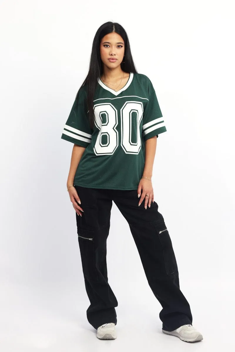 GentleWashResistance Green Sport Tee Short Sleeve