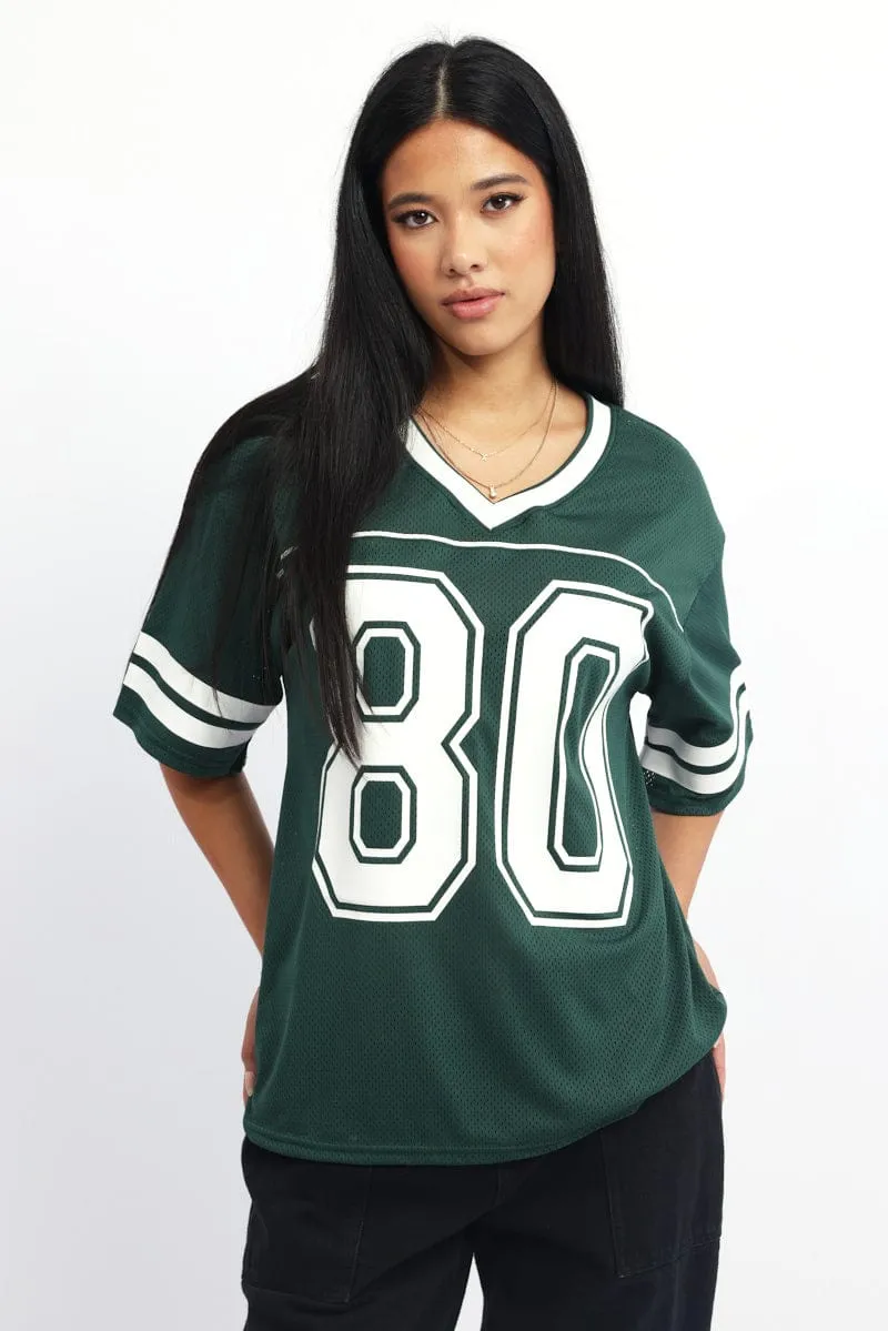 Green Sport Tee Short Sleeve Cozy and Comfortable Comfy Apparel