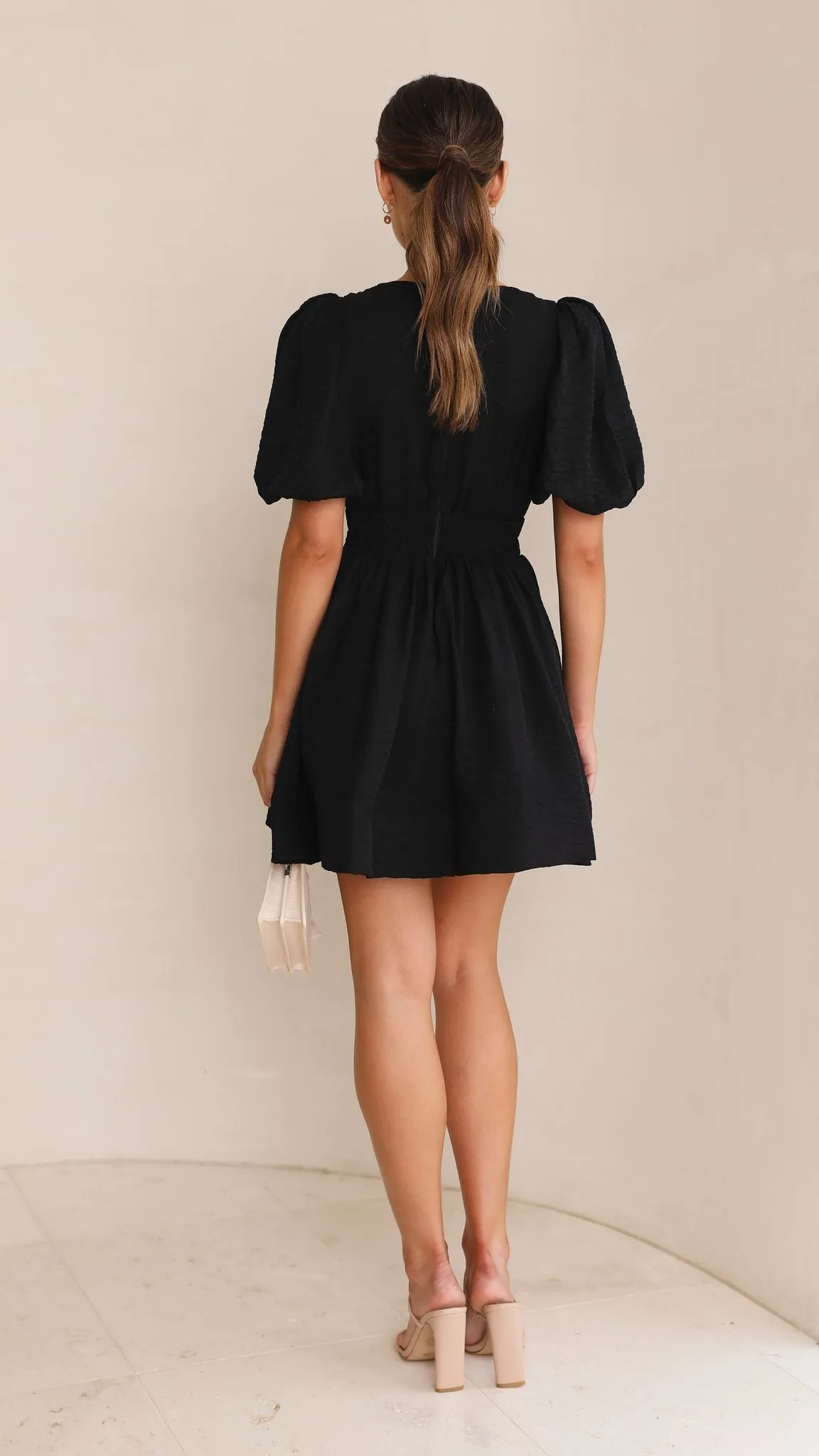 Fun statement mini Cozy Fit Erin Mini Dress - Black
