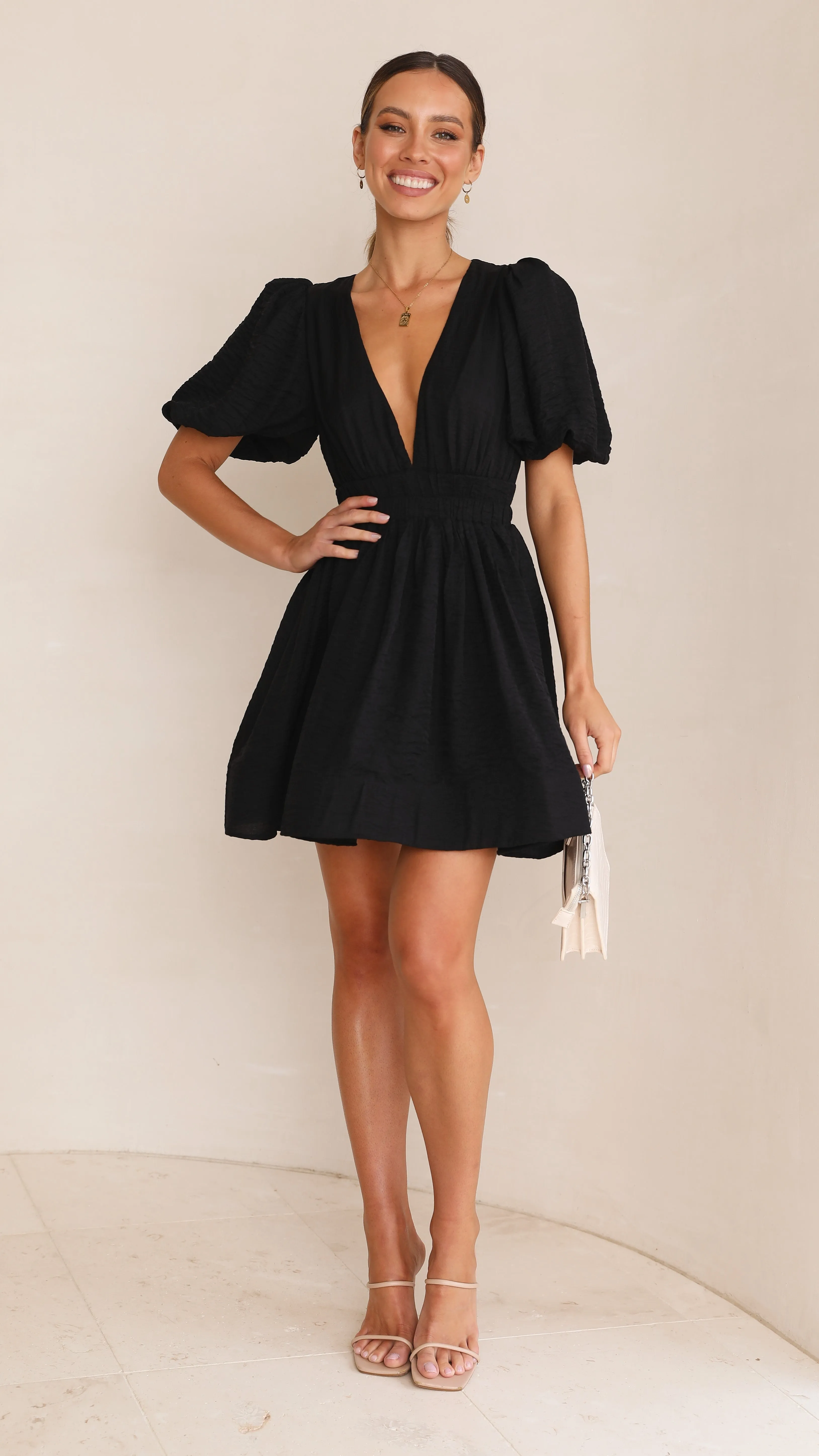 Runway Vibe Dress for casual outings Erin Mini Dress - Black