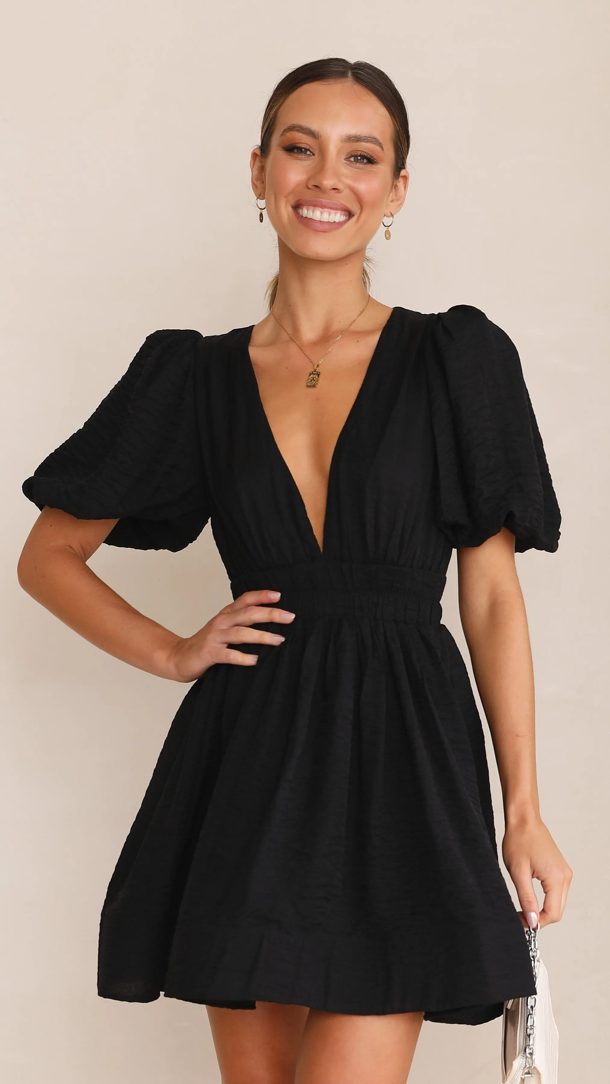 Erin Mini Dress - Black Non Restrictive