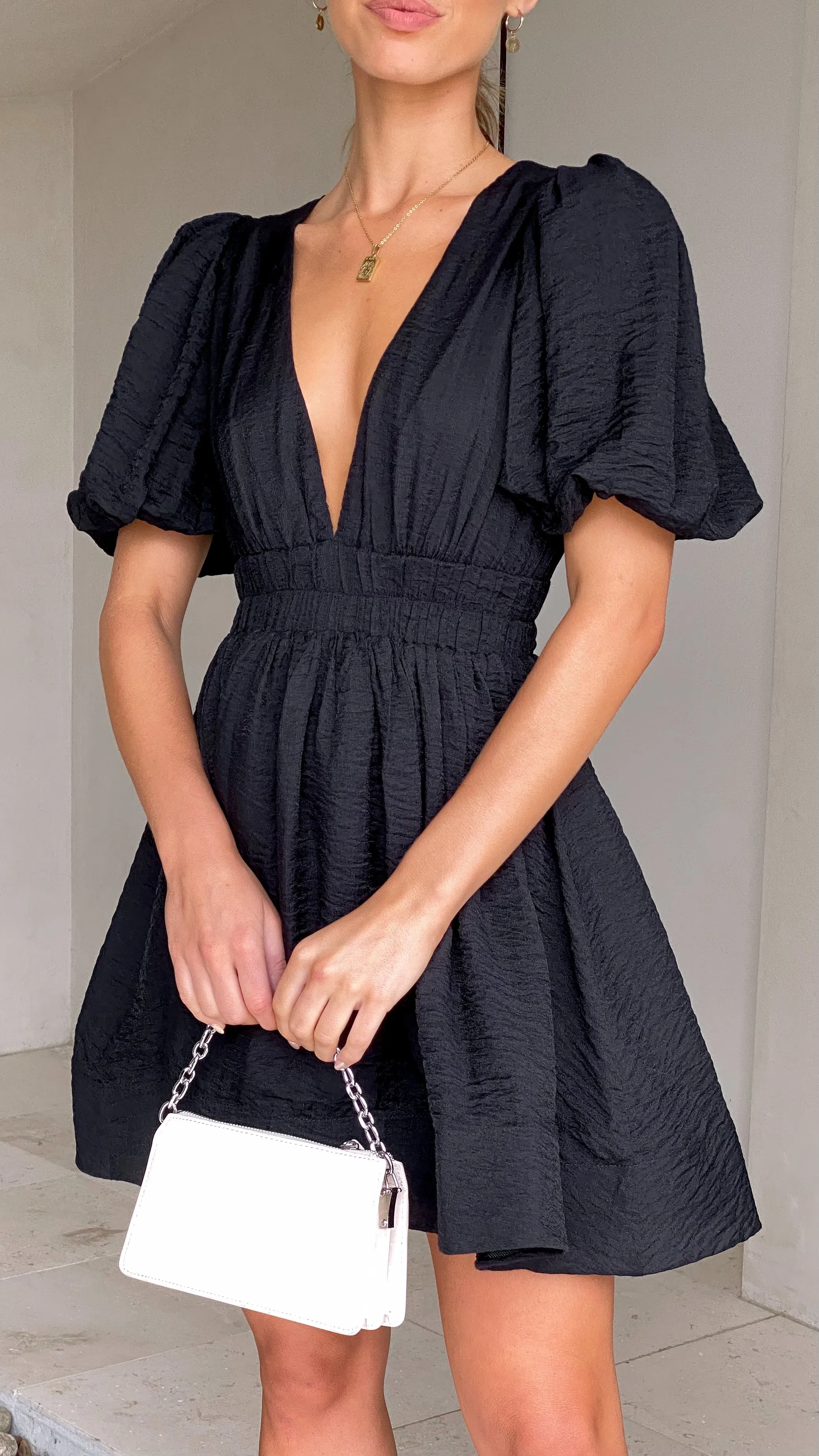 Club Pop Erin Mini Dress - Black