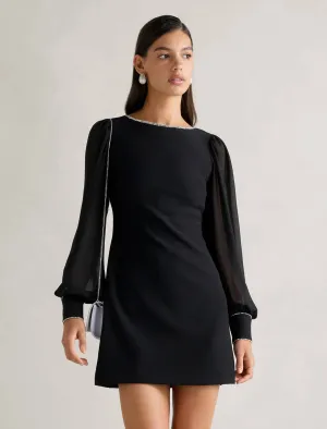 Slim Profile Street Fashion Indie Embellished Mini Dress