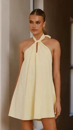 Flirty Vibe Maja Mini Dress - Yellow