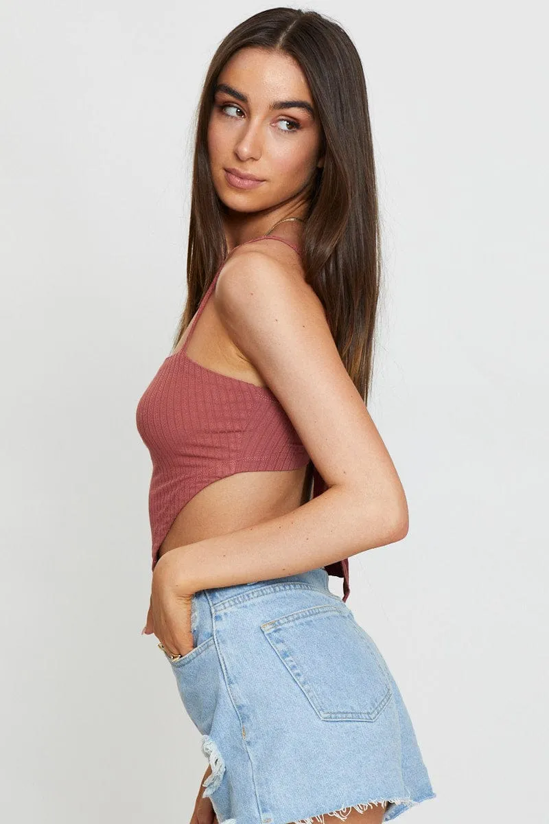 Formal Attire DurableBlend Brown Crop Top
