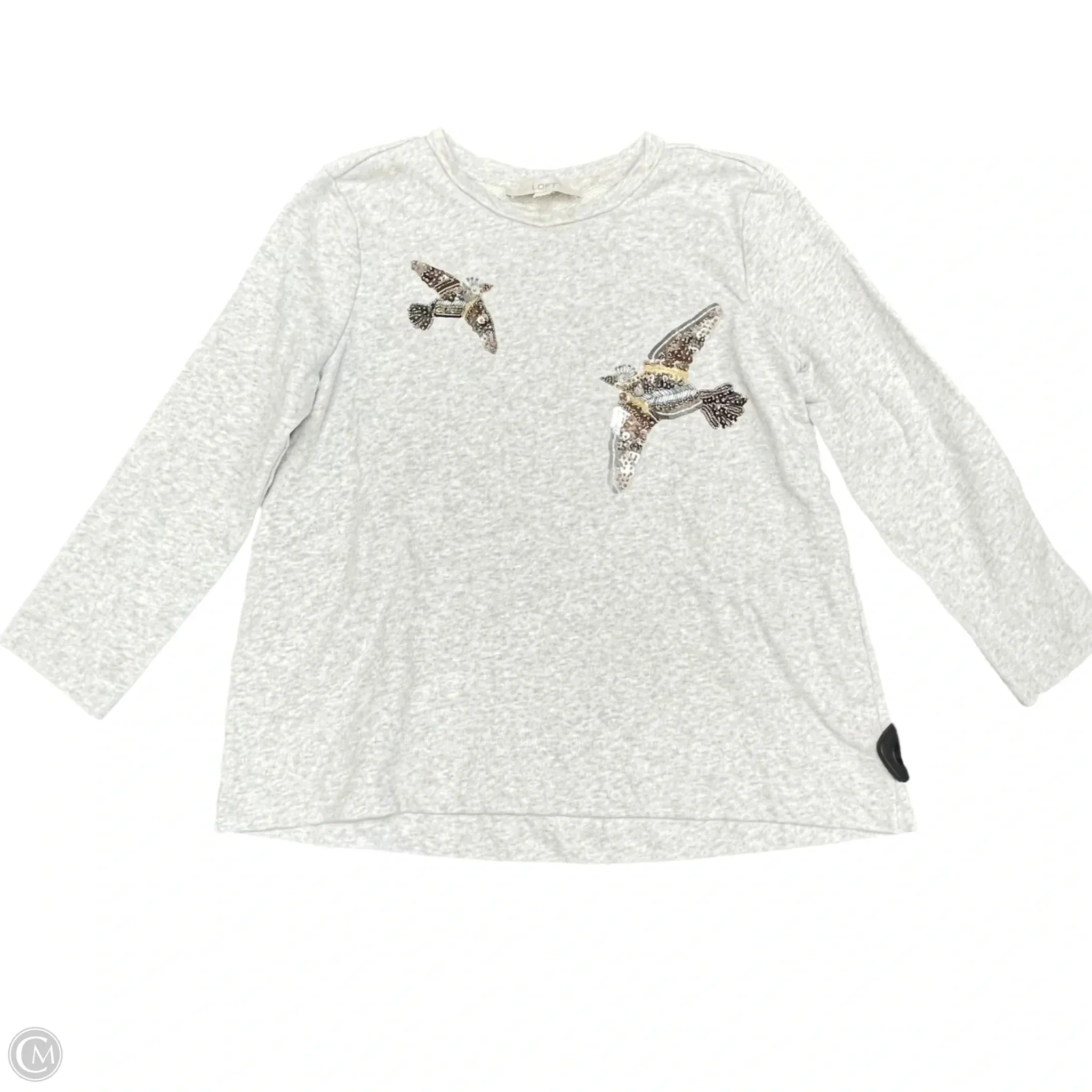 Sweatshirt Crewneck By Loft In Grey, Size: M Casual Style Shine Fit