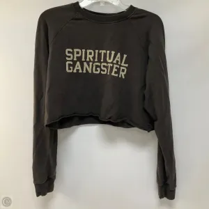 ElasticBinding Sweatshirt Crewneck By Spiritual Gangster In Grey, Size: L