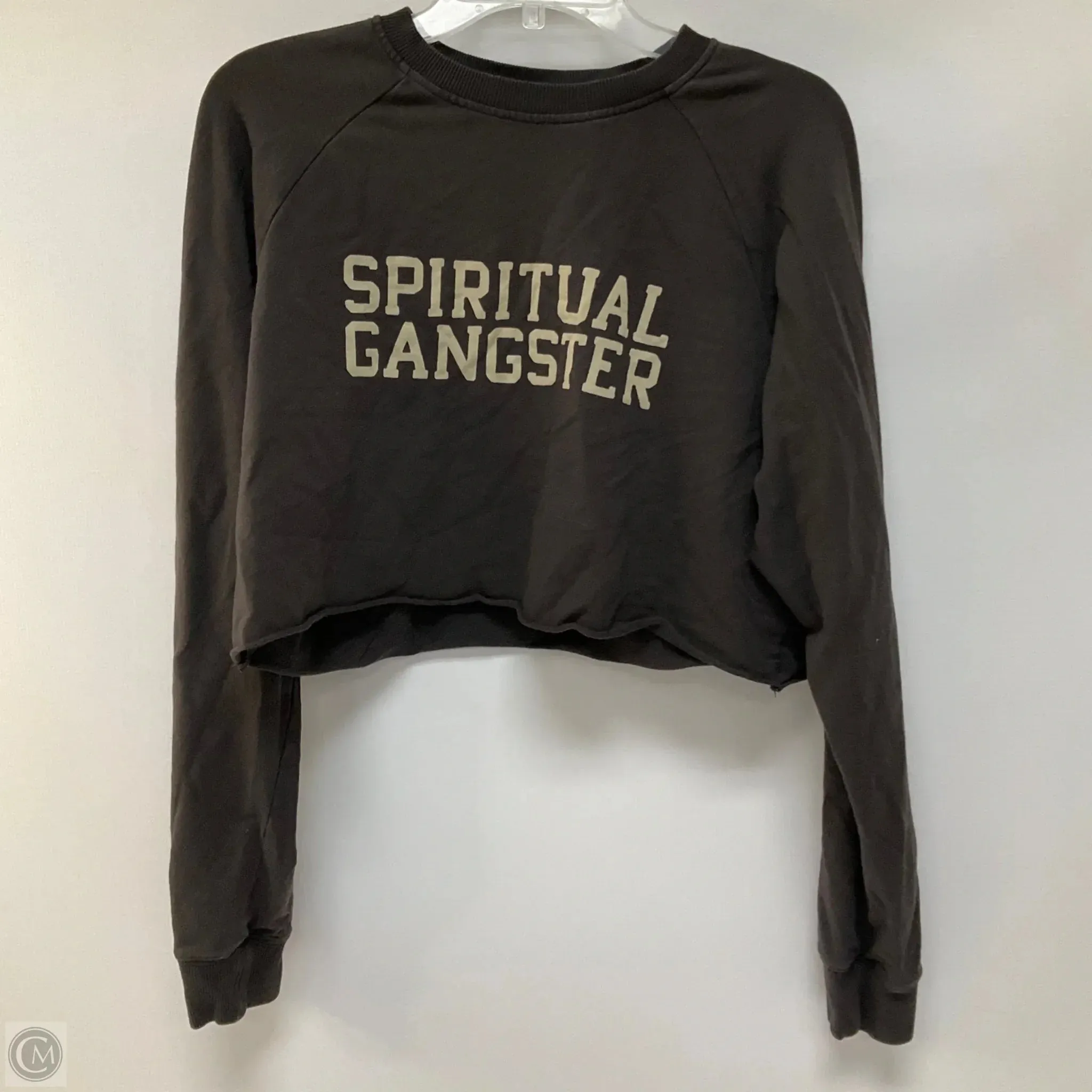 ElasticBinding Sweatshirt Crewneck By Spiritual Gangster In Grey, Size: L