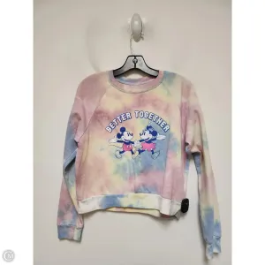 Sweatshirt Crewneck By Walt Disney In Tie Dye Print, Size: M Trendy Design Still Glow