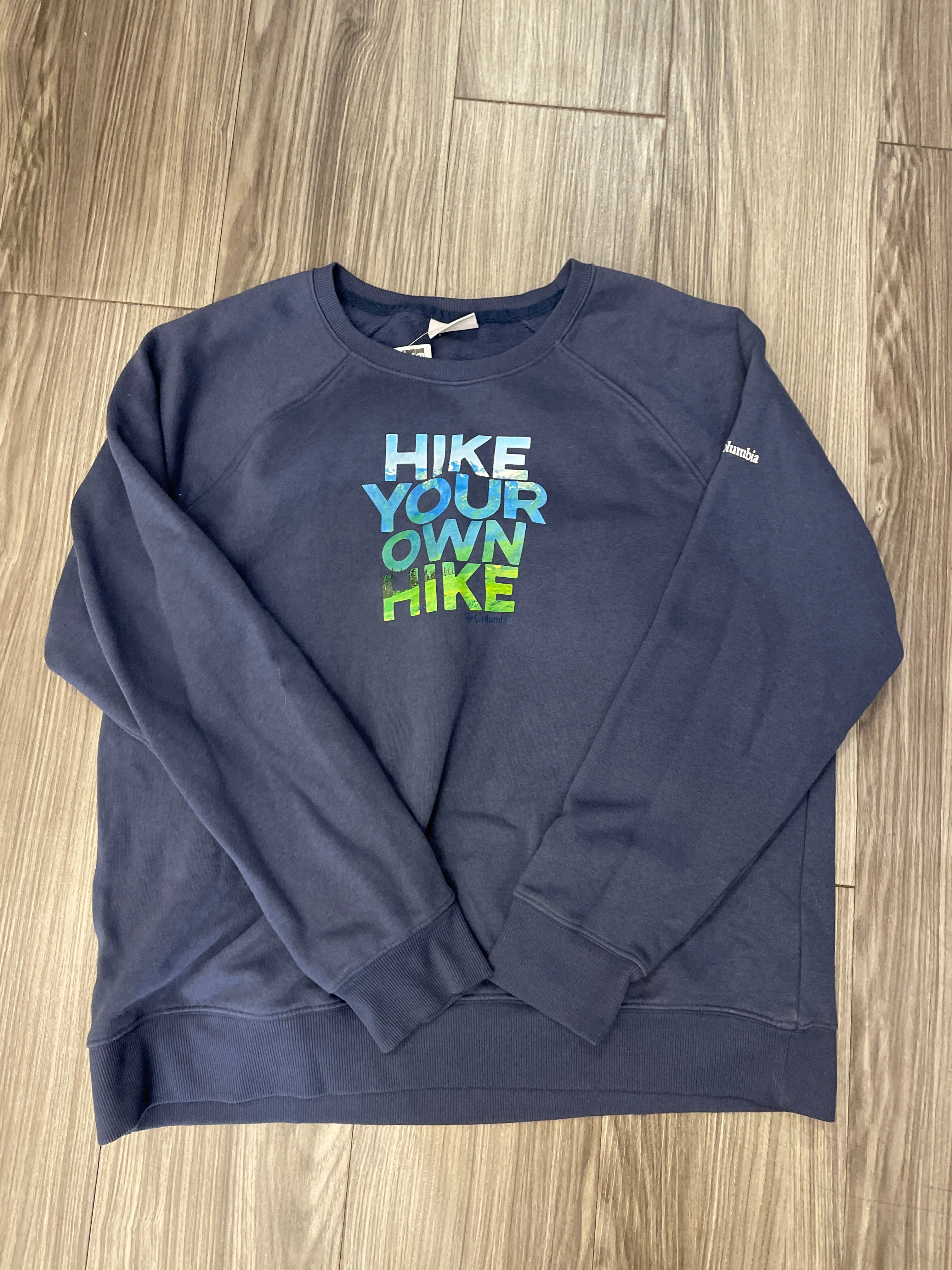 Sweatshirt Crewneck By Columbia In Navy, Size: Xl Lean Glow