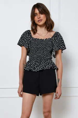 Summer Ready Breathable fabric Black Tie Up Shorts High Waist