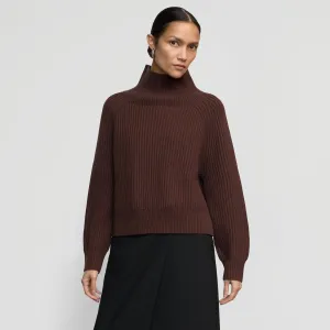 Knitwear Choice Comfort Knit Piece Hadeel Organic Cotton-Wool Mock-Neck Sweater