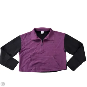 Smooth Yarn Athletic Sweatshirt Collar By Outdoor Voices In Black & Purple, Size: M