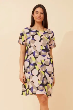 Run Core SweatAbsorbingTexture VINE ABSTRACT PRINT SHIFT DRESS